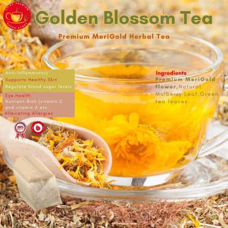 Golden Blossom Tea (Premium MeriGold Herbal Tea)